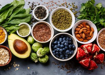 Superfoods including avacado, blueberry and more.
